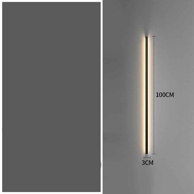 Simple Modern Minimalist Long Strip Living Room Grille Wall Lamp