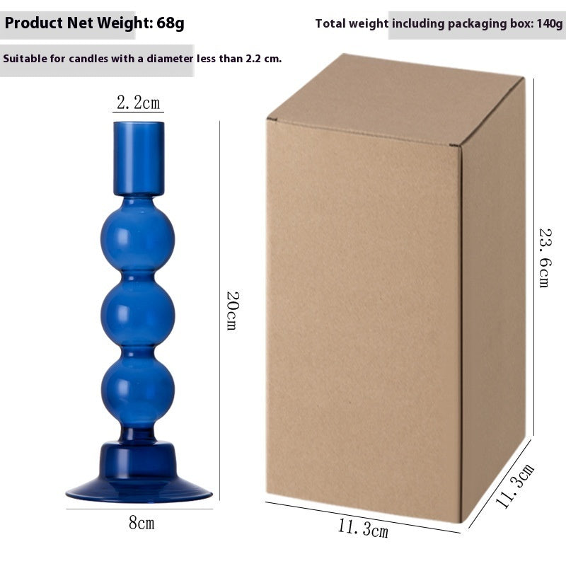 Household Transparent Borosilicate Glass Candle Holder