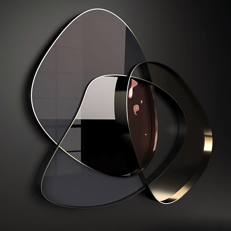 Tableau abstrait moderne en métal 3D sur toile