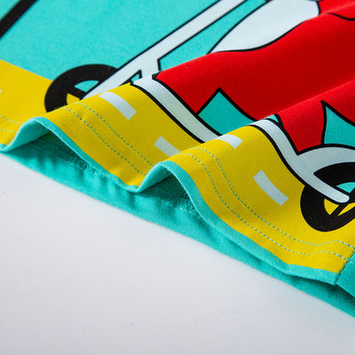 T-shirt infantil de algodão estilo estrangeiro para menino