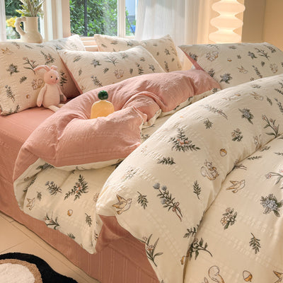 Ensemble de quatre pièces en coton filé nuage de classe A