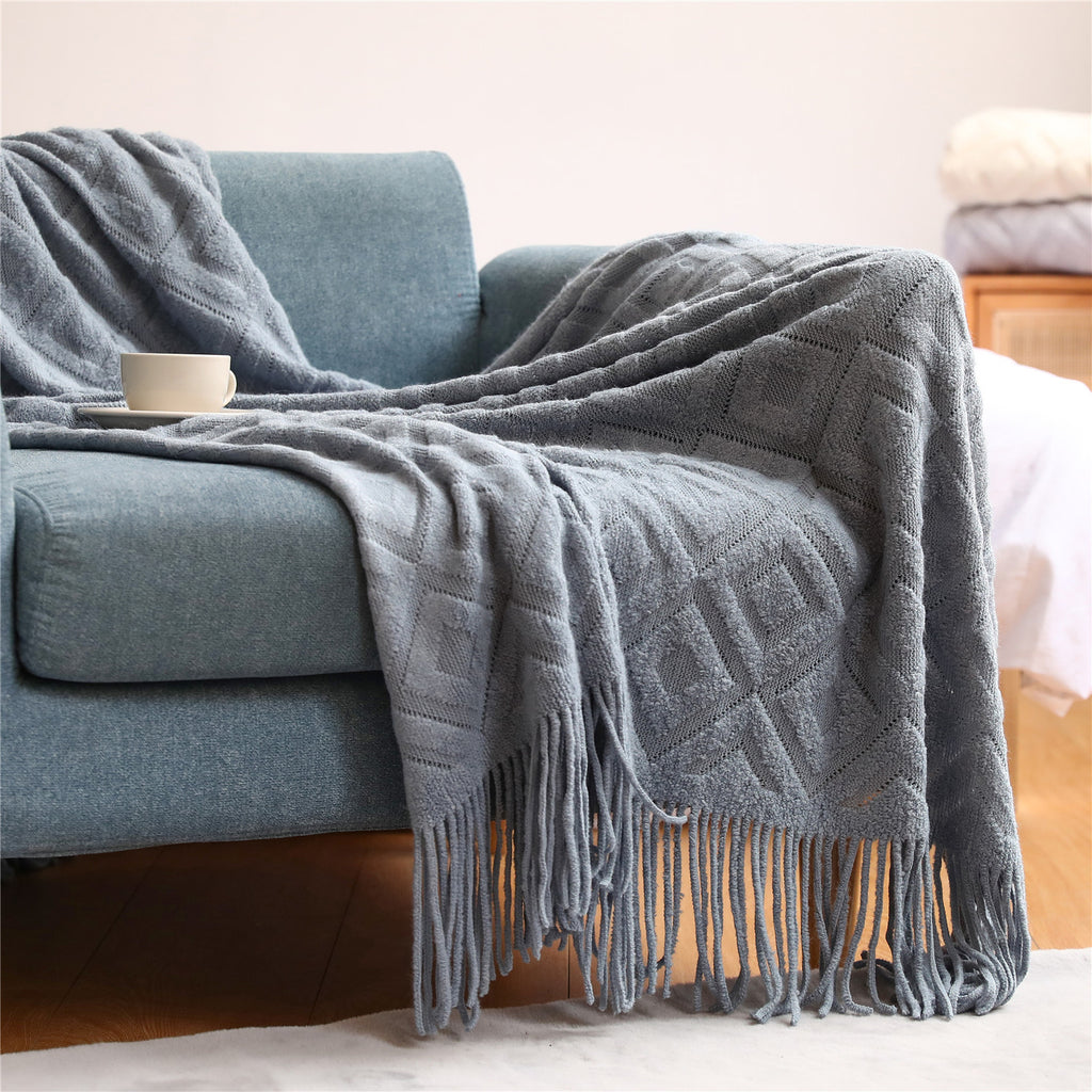 Climatisation d'été au bureau, couverture de sieste, tricot