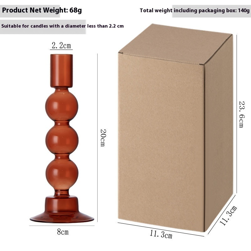 Household Transparent Borosilicate Glass Candle Holder