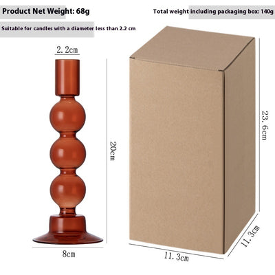 Household Transparent Borosilicate Glass Candle Holder