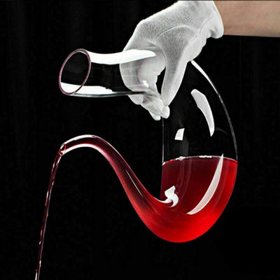 Crystal U-shaped 1500ml Wine Decanter - Firebrands