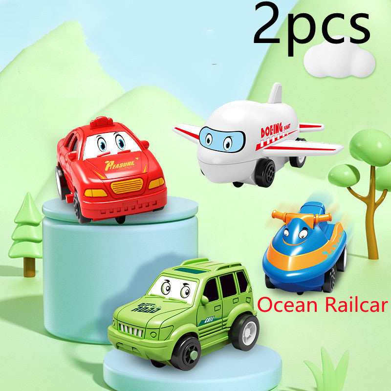Puzzle infantil de comboio elétrico, brinquedo educativo para montar, com carro elétrico automático, cenário de cidade e carris.