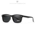 Lunettes de soleil carrées décontractées sans logo, polarisées, sans logo