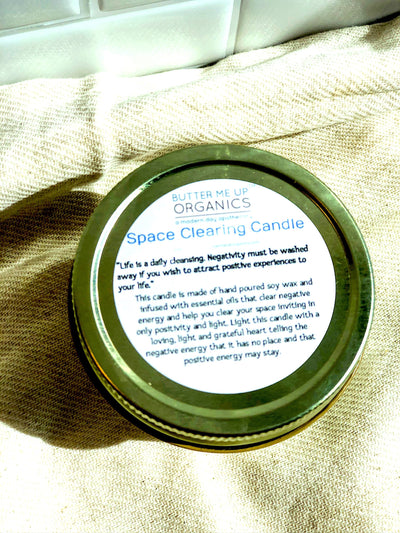 Space Clearing Intention Candle / Organic Soy Candle / Candle - Firebrands