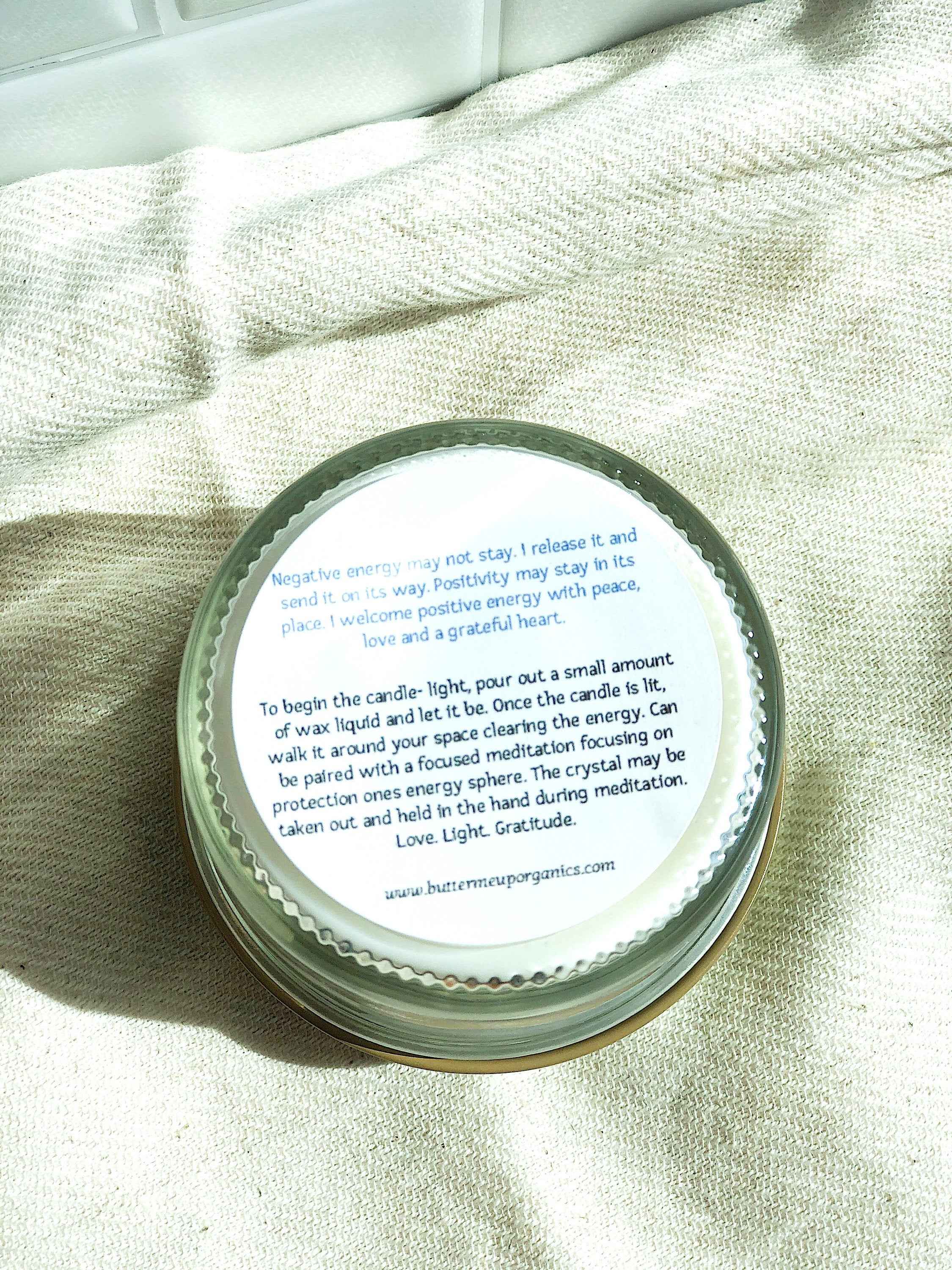 Space Clearing Intention Candle / Organic Soy Candle / Candle
