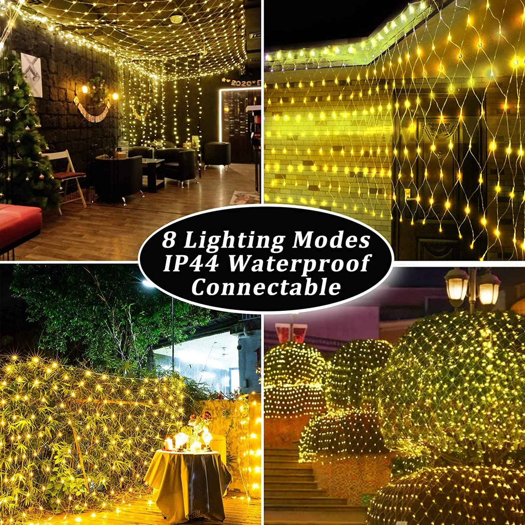 Net Mesh Solar Fairy Lights for Outdoor Decor and Ambiance