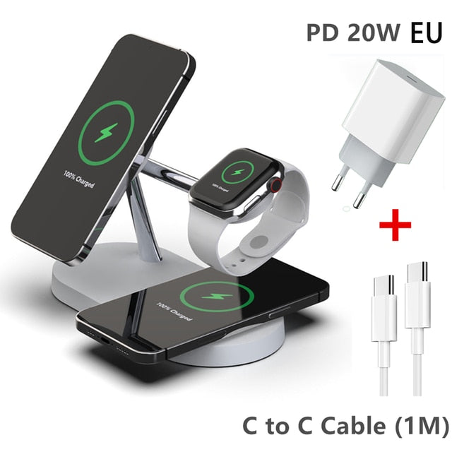 3-in-1 Wireless Magsafe Charger Stand - Firebrands