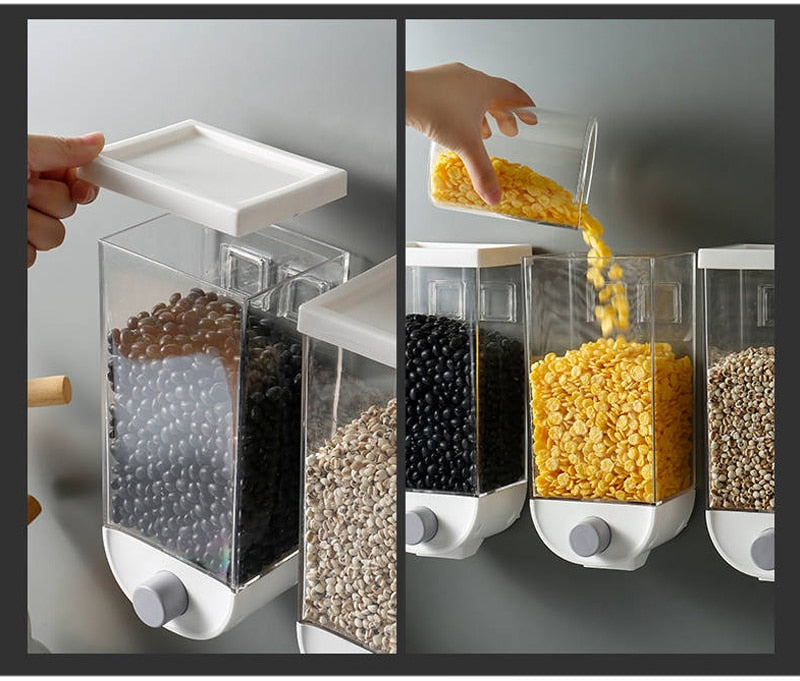 Wall-Mounted Kitchen Multi-Grain Sealed Jars - Firebrands