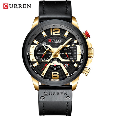 Military Leather Chronograph Wristwatch - Firebrands