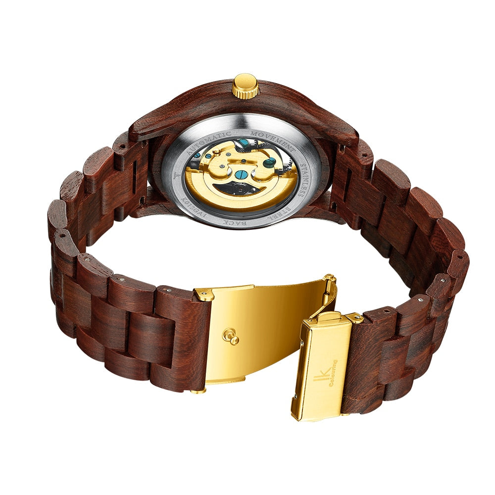 Classic Wooden Men's Mechanical Watch - Firebrands