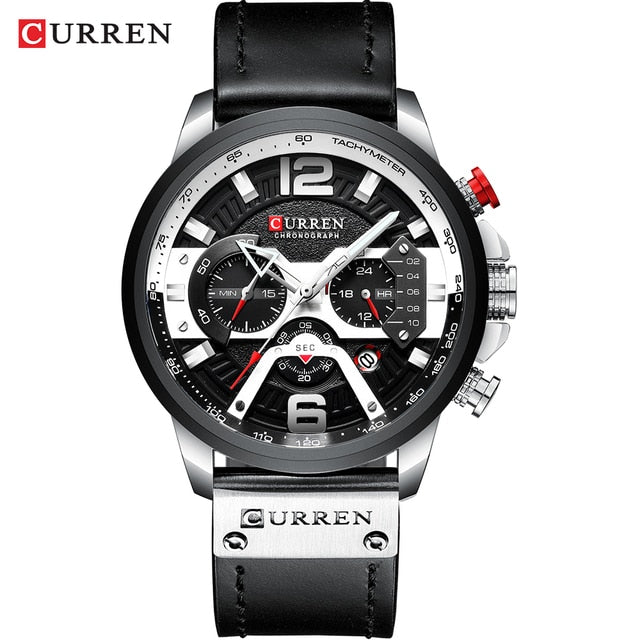 Military Leather Chronograph Wristwatch - Firebrands