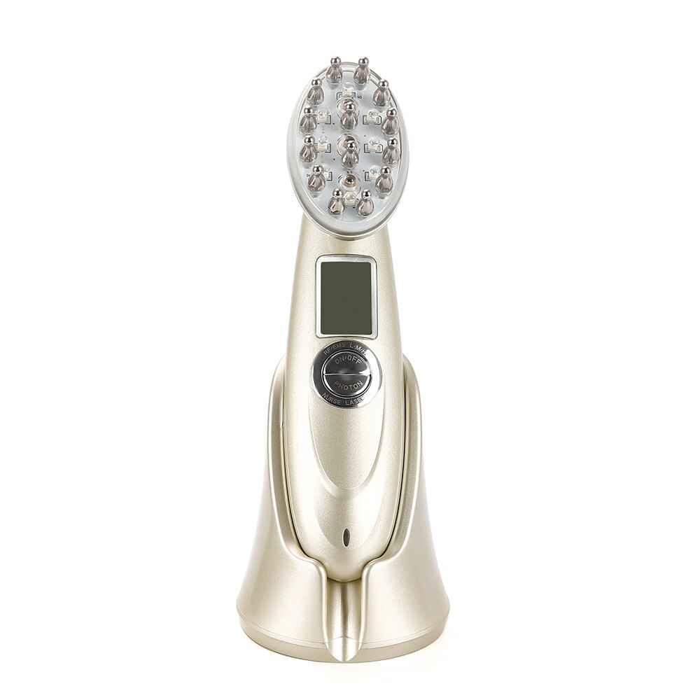 Electric Hair Growth Comb - Infrared EMS RF Vibration Massager for Hair Loss Treatment and Regrowth