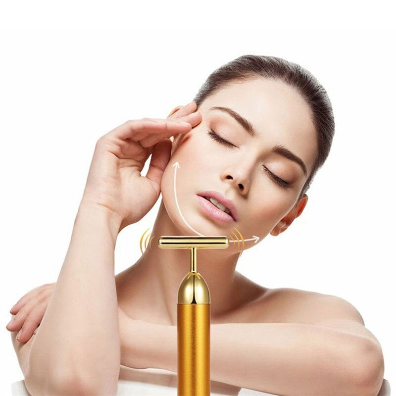 Energy 24K Gold T Beauty Bar Facial Roller Massager - Firebrands