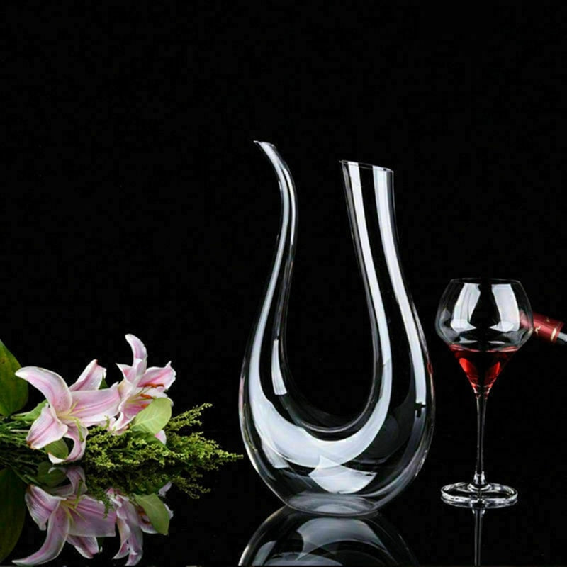 Crystal U-shaped 1500ml Wine Decanter - Firebrands