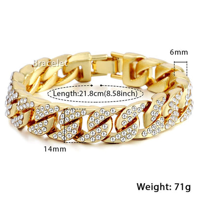 Miami Gold Curb Cuban Bracelet - Firebrands