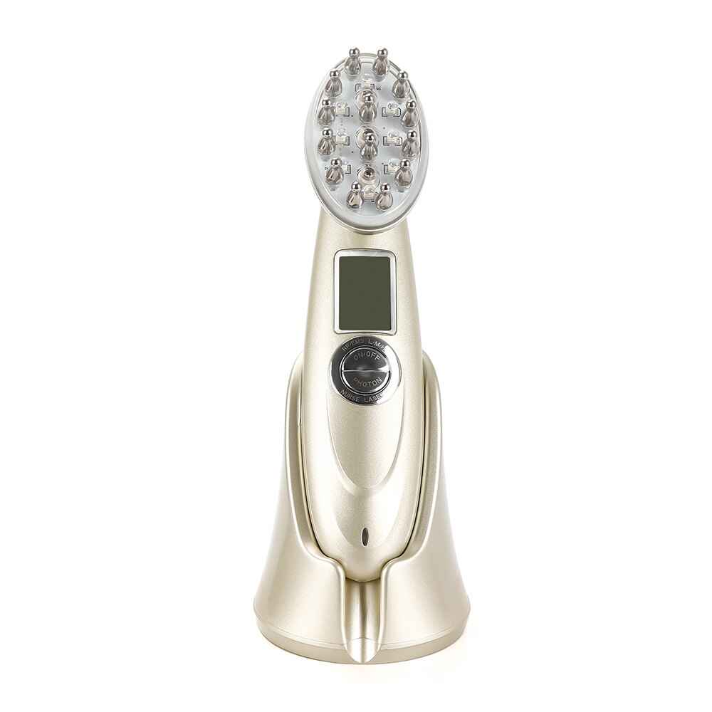 Electric Hair Growth Comb - Infrared EMS RF Vibration Massager for Hair Loss Treatment and Regrowth