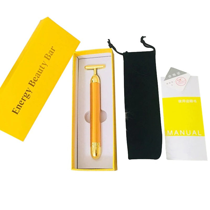 Energy 24K Gold T Beauty Bar Facial Roller Massager - Firebrands
