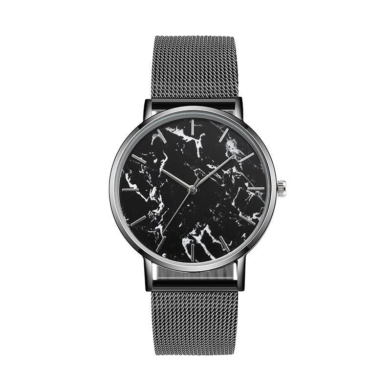 Fashion Rose Gold Mesh Band Creative Marble Female Wrist Watch Luxury Women Quartz Watches Gifts Relogio Feminino Drop Shipping - Firebrands
