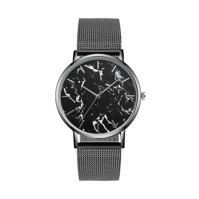 Fashion Rose Gold Mesh Band Creative Marble Female Wrist Watch Luxury Women Quartz Watches Gifts Relogio Feminino Drop Shipping - Firebrands