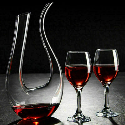 Crystal U-shaped 1500ml Wine Decanter - Firebrands