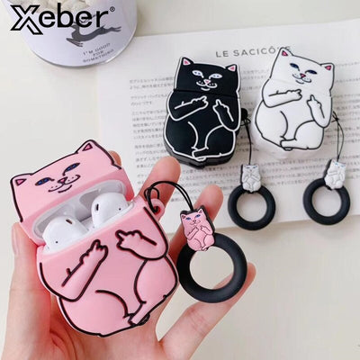 Cartoon Cat AirPods Case - Firebrands