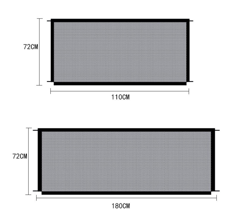 Black Foldable Protection Pet Safety Gate - Firebrands