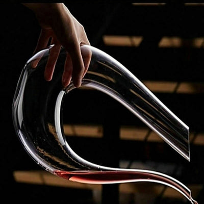 Crystal U-shaped 1500ml Wine Decanter - Firebrands
