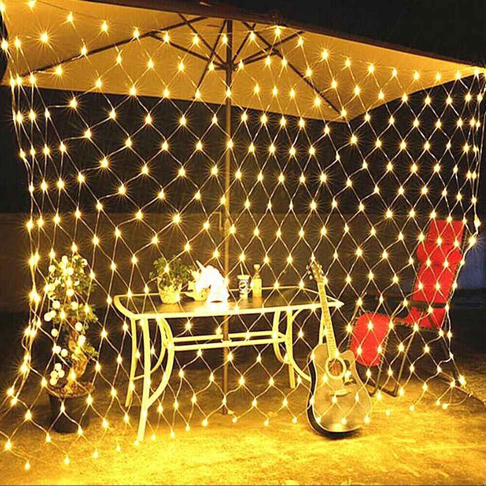 Net Mesh Solar Fairy Lights for Outdoor Decor and Ambiance