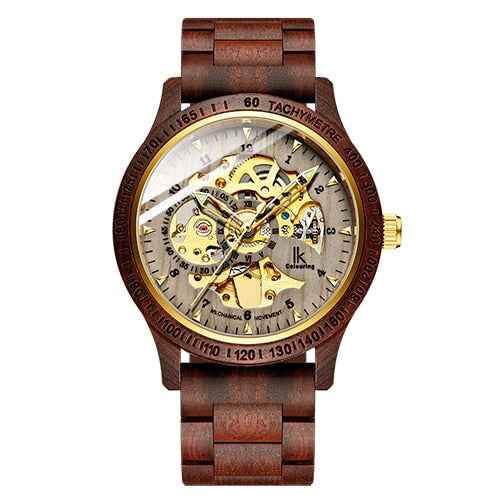 Classic Wooden Men's Watch - Timeless Mechanical Timepiece